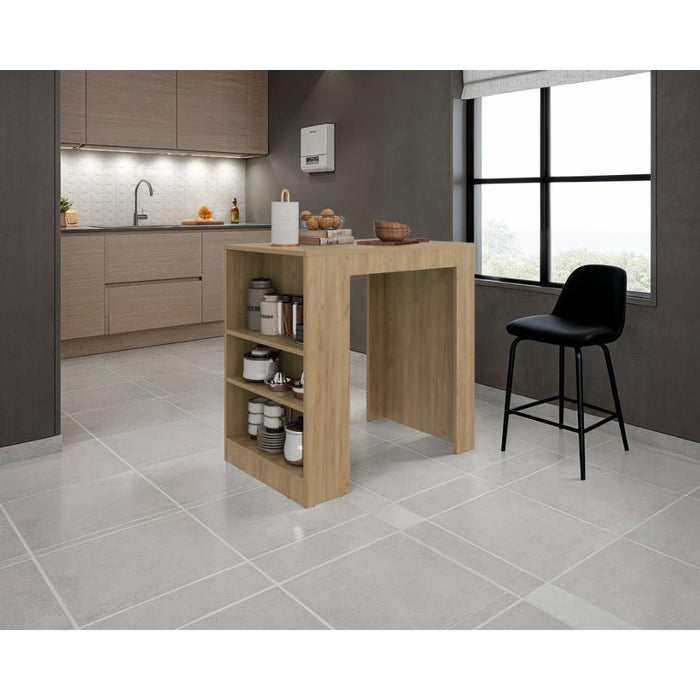 Barra de Cocina Portre, Kronos Fresno, con Amplia Superficie En La Mesa ZF