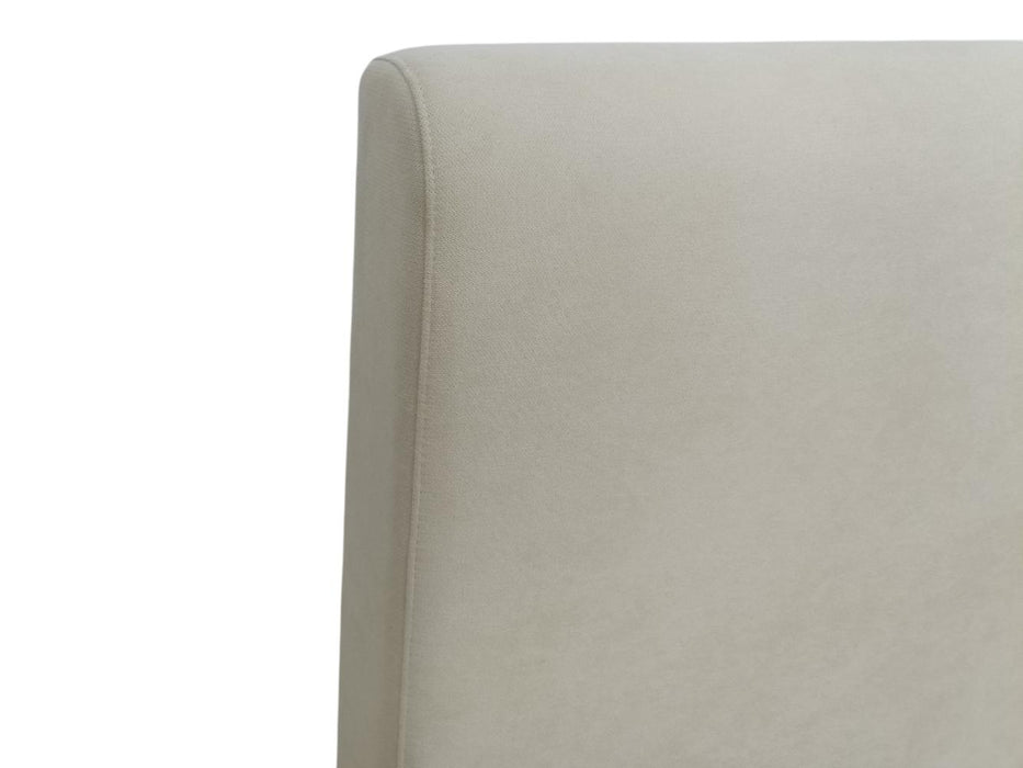 Cama Doble Prisma, Blanco, Madera roble tapizada