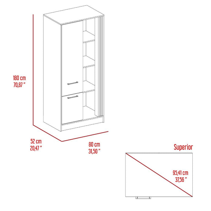 Closet Vanez, Capri y Fresno Europeo, una puerta abatible y un cajon