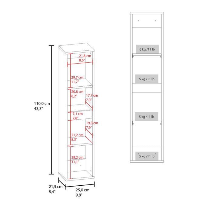 Mueble  Auxiliar para Baño High, Capri y Kronos Blanco, con espacio para almacenar objetos y es de facil instalación ZF