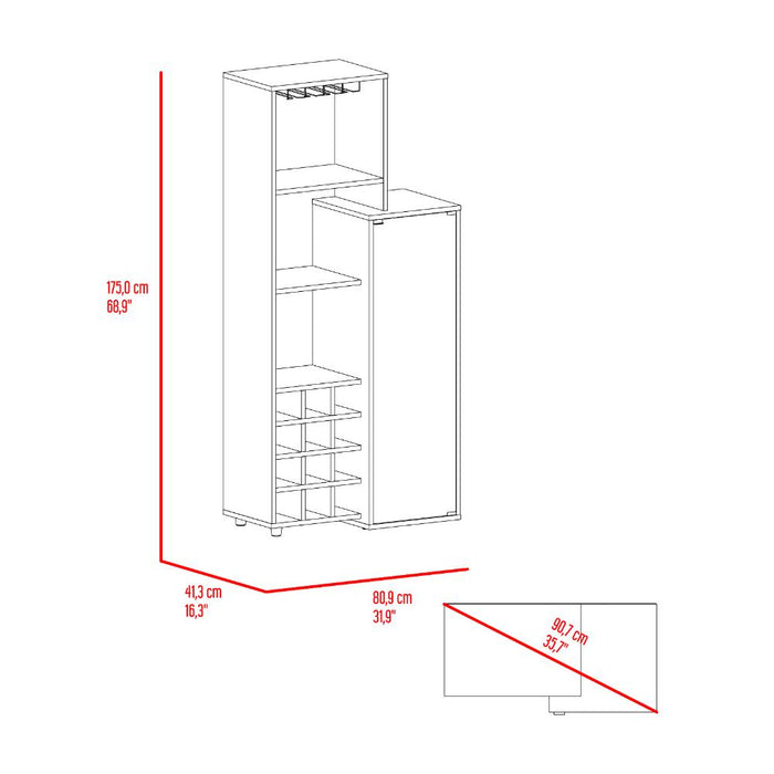 Bar Ozzy, Wengue y Milan, con espacio para organizar licores y vasos