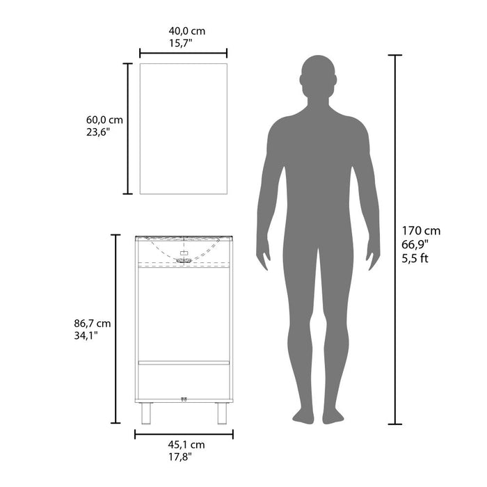 Combo Mueble Para Lavamanos Brandy, Blanco Duqueza, Incluye Lavamanos Praia 45 y Espejo ZF