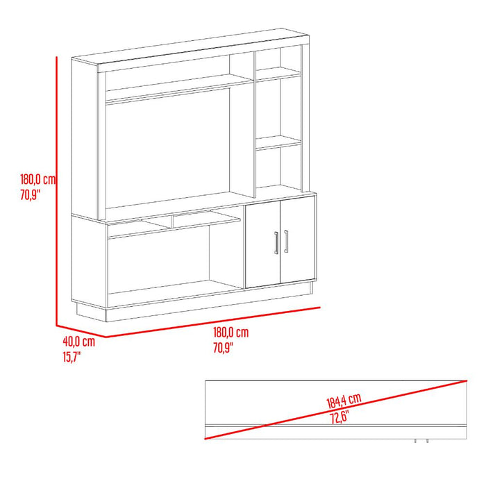 Mesa Para Tv Romeo, Cartagena, con Espacio Para Televisor de Hasta 55 Pulgadas