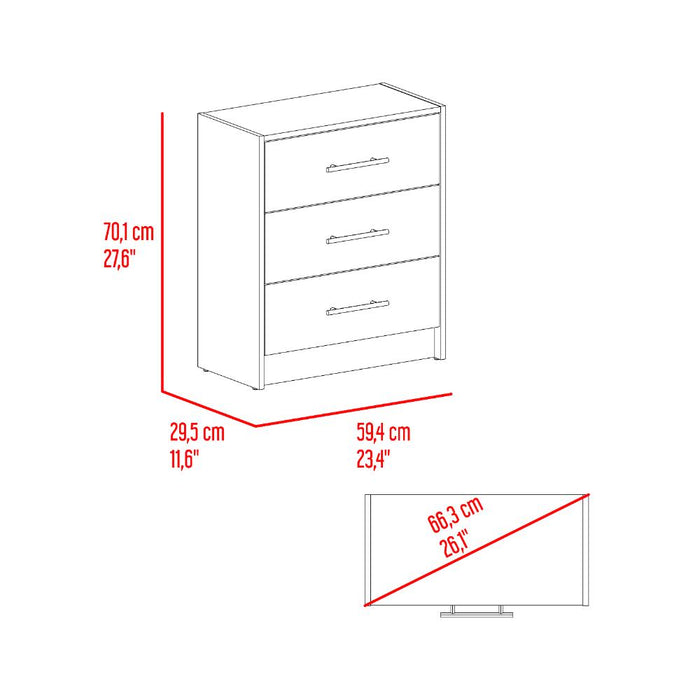 Combo Para Habitación Sofi, Fresno Europeo y Blanco, Incluye Closet -Organizador y Mesa de Noche