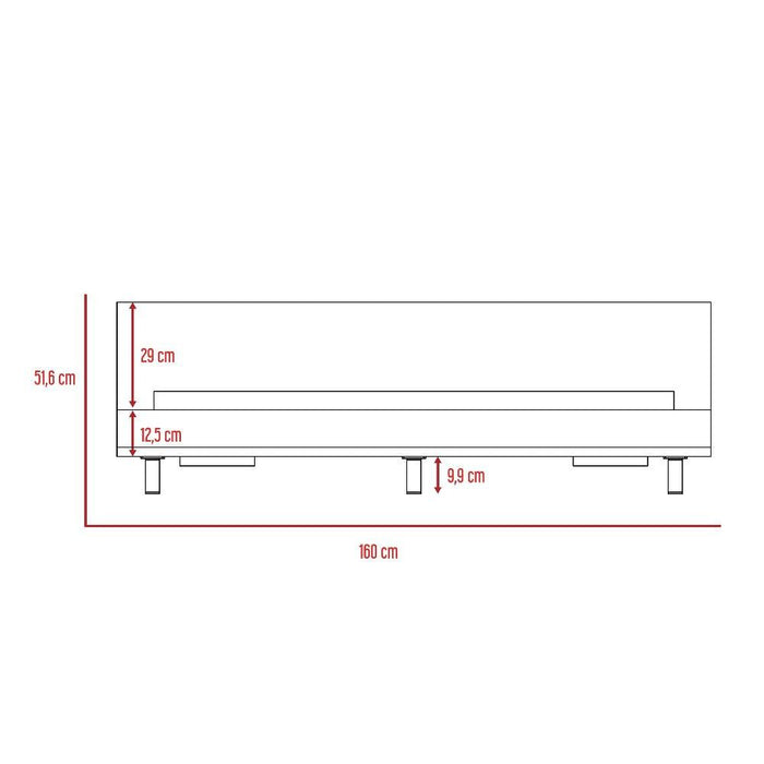Cama Doble Wesley, Wengue y Miel, Incluye Tendido de Tablas