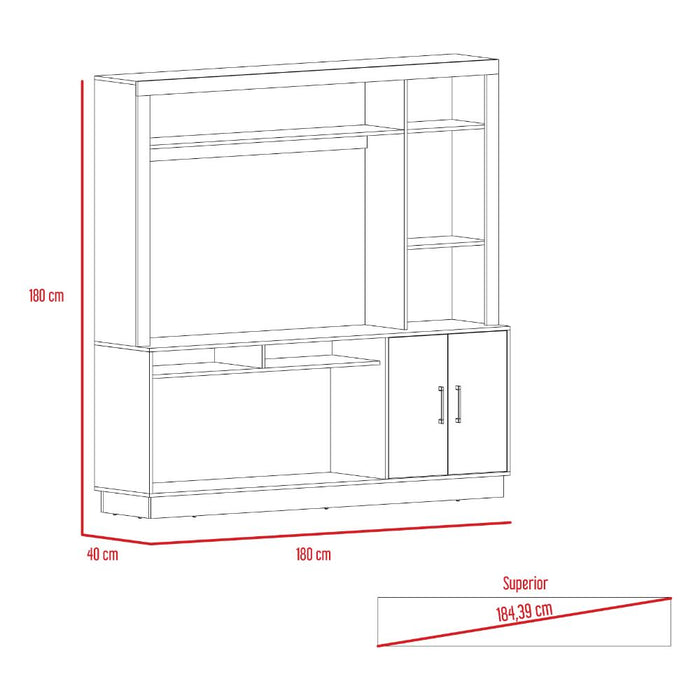 Mesa para Tv Romeo, Fresno Europeo, con Espacio Para Televisor para 55 Pulgadas
