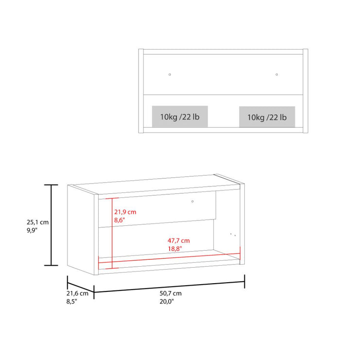Gabinete de Baño Elsah, Kronos Blanco, con Espacio para Colocar Objetos ZF