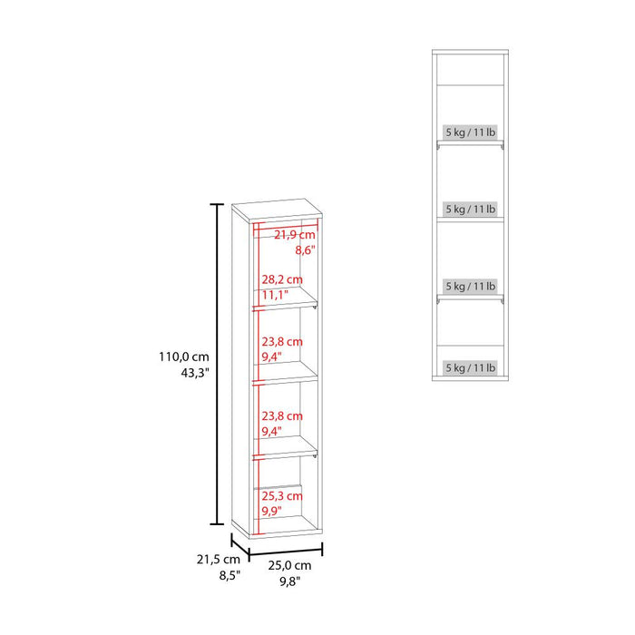 Alacena de Pared Mediana, Blanco, para implementos de aseo minimalista