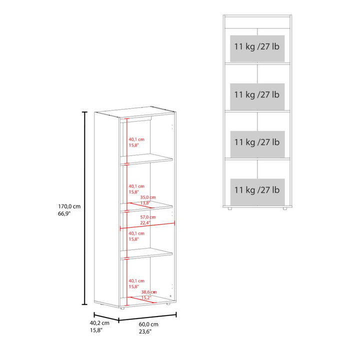 Closet Beico, Fresno y Blanco Duqueza, Con Dos Puertas Abatibles y Cuatro Entrepaños