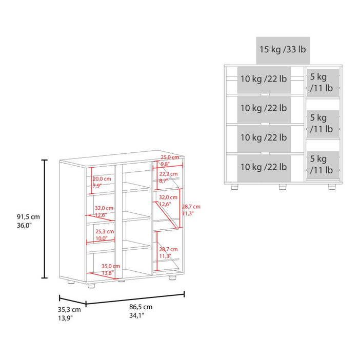 Zapatero Houck, Wengue, con gran espacio para organizar zapatos ZF