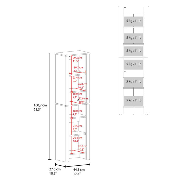 Mueble  Auxiliar para Baño Vanes, Wengue, con espacio para objetos decorativos