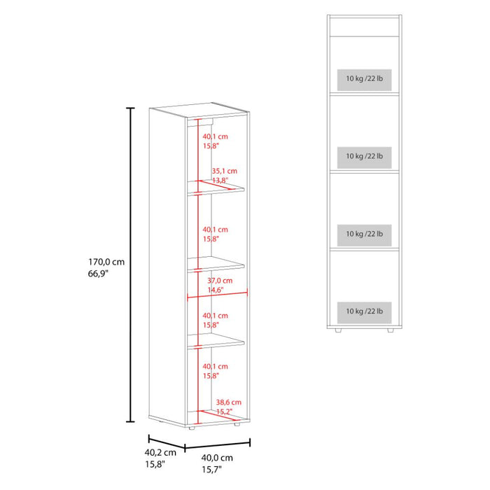 Closet Alma, Kronos Blanco, Diseño moderno con entrepaños y puerta ZF