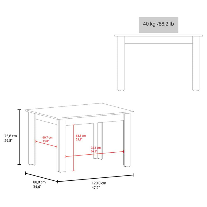 Mesa para Comedor Estrella, Wengue, para 4 Puestos, No Incluye Sillas ZF