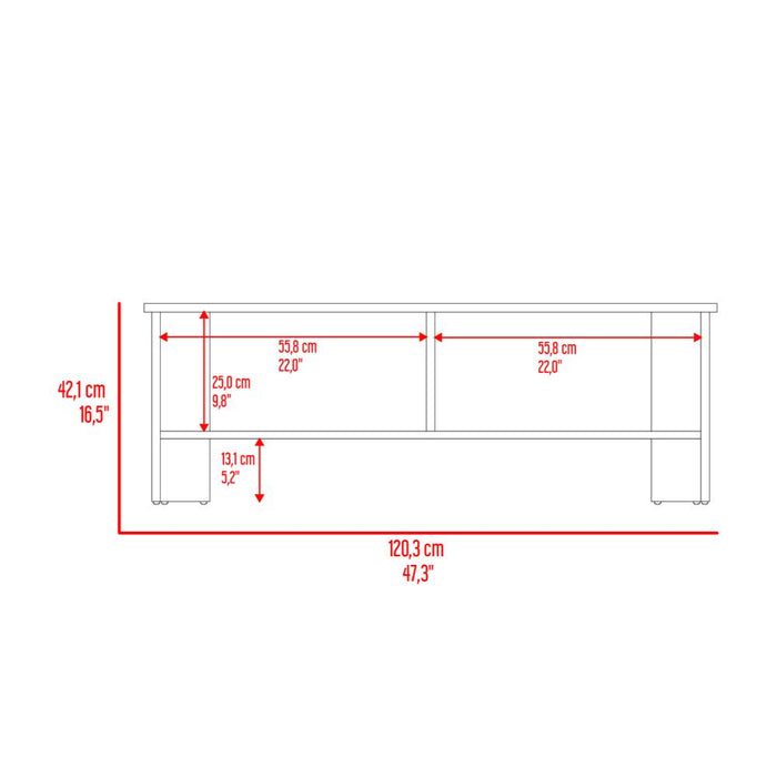 Mesa para TV Navi, Castaño y Wengue, para Televisor hasta 55 Pulgadas