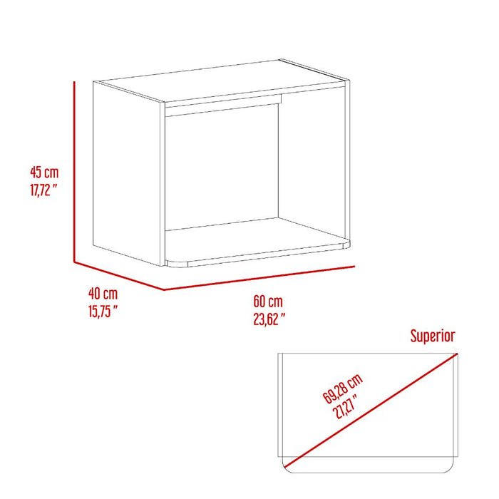 Mueble Auxiliar Lirio, Blanco Duqueza, con Espacio Para Microondas