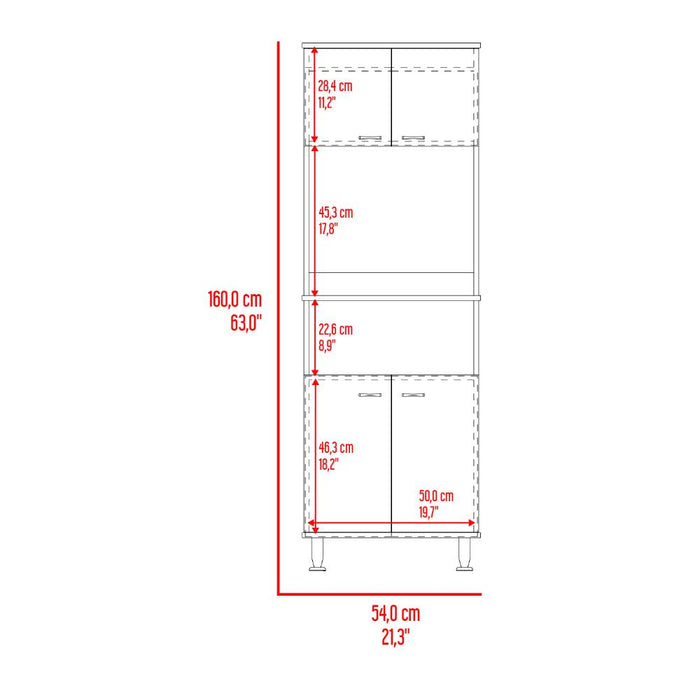 Alacena Fenix, Blanco Duqueza y Cartagena, con Gran Capacidad de Almacenamiento