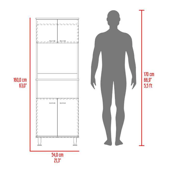 Alacena Fenix, Blanco Duqueza y Cartagena, con Gran Capacidad de Almacenamiento