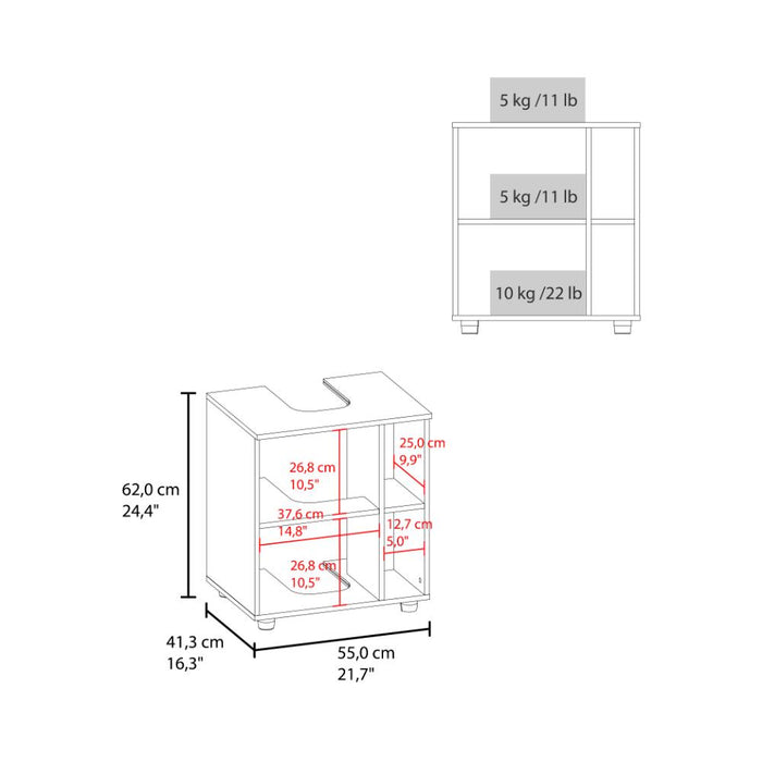 Mueble Para Lavamanos Pascuale, Blanco Duqueza, No incluye Lavamanos ZF