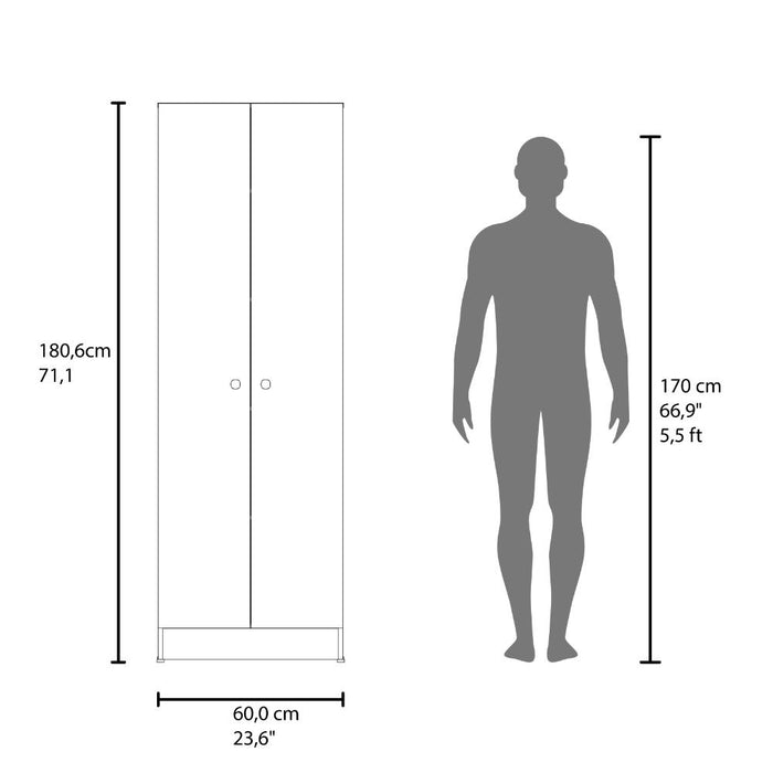 Alacena Multiusos Benna, Blanco Kronos y Azul, con Variedad de Entrepaños