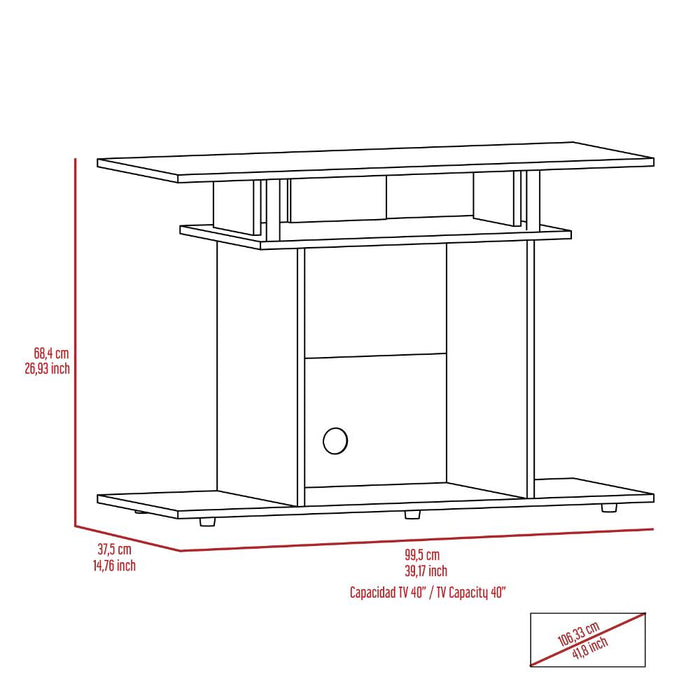 Mesa Para Tv Lisboa, Avellana, con Espacio Para Televisor de Hasta 40 Pulgadas