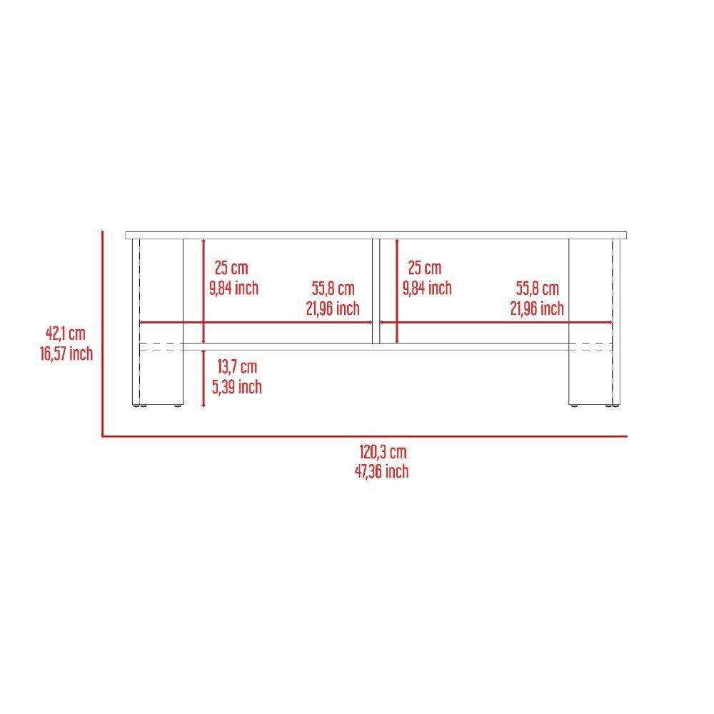 Mesa Para Tv Navi, Positano y Blanco Duqueza, Para Televisor Hasta 55 Pulgadas