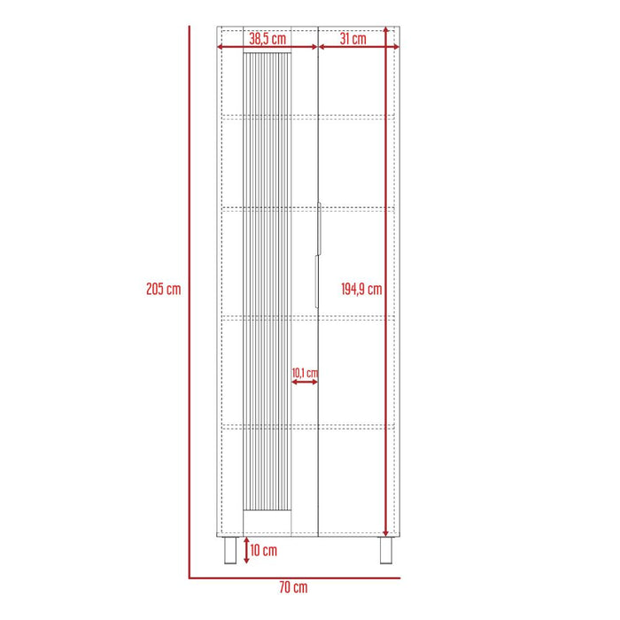 Alacena Diamante, Blanco y Castaño, Amplios Espacios Para Guardar Alimentos y Electrodomésticos