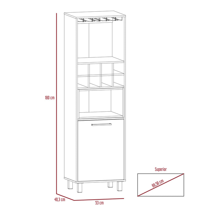 Bar Wesley, Wengue y Miel, Amplio Espacio de Almacenamiento y Porta Copas