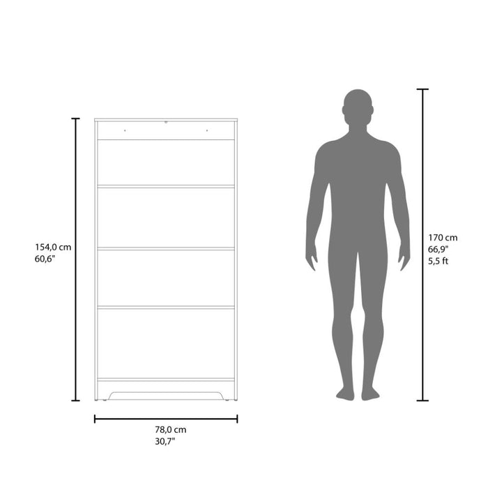 Alacena Ossa, Wengue, con 3 Entrepaños y 2 Puertas para Implementos de Cocina ZF