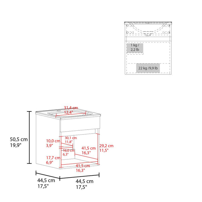 Mueble para Lavamanos Primax, Blanco Duqueza, con Espacio Para Ubicar Objetos de Aseo ZF
