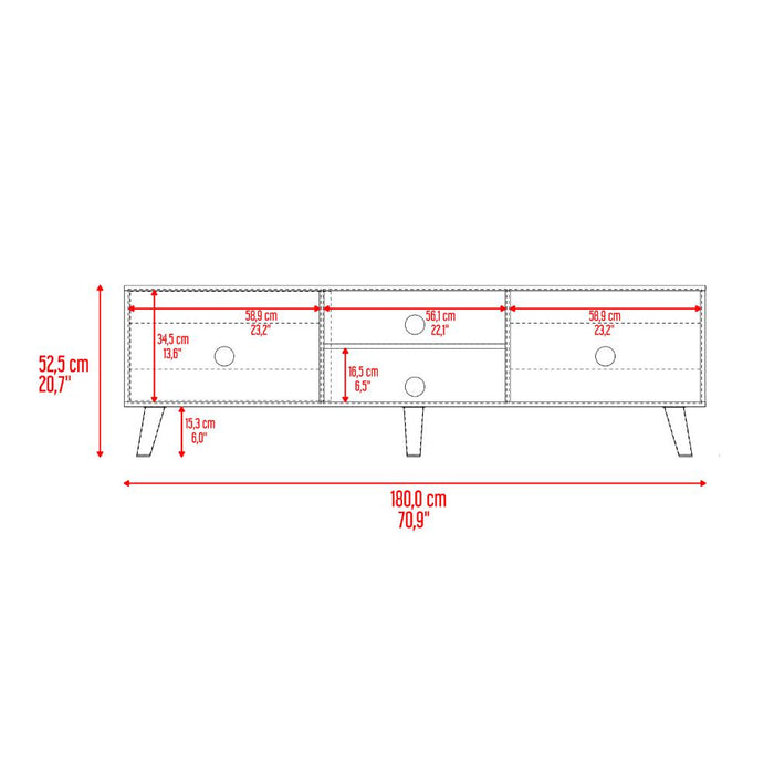 Mesa Para Tv Viena, Avellana, Para Televisor de 70 Pulgadas