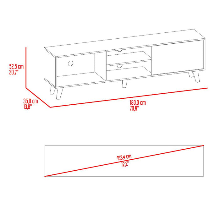 Mesa Para Tv Viena, Avellana, Para Televisor de 70 Pulgadas