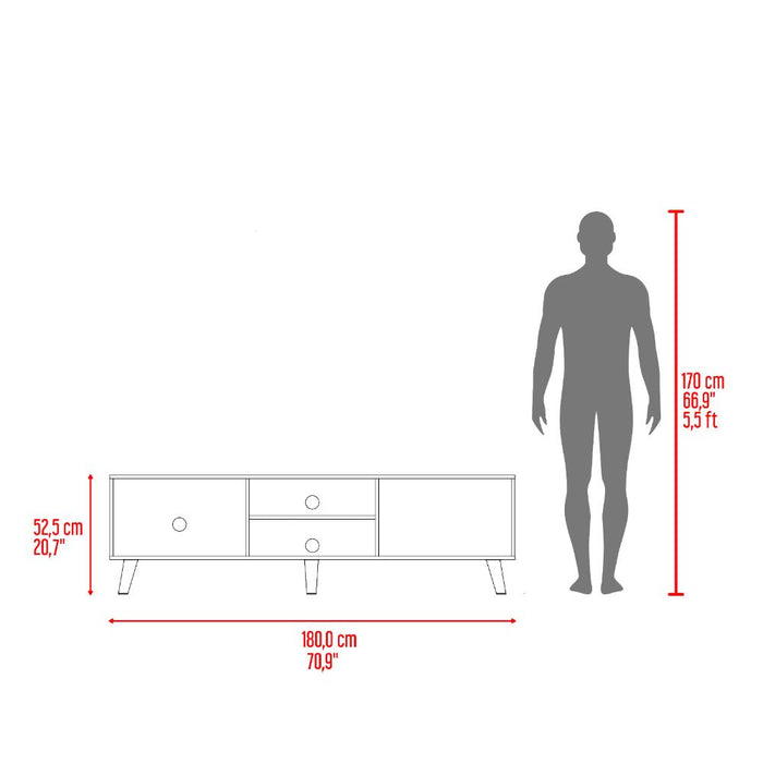 Mesa Para Tv Viena, Avellana, Para Televisor de 70 Pulgadas