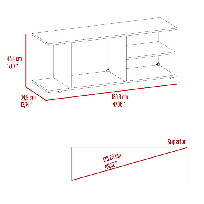 Mesa para TV Wood, Nogal, Para Televisor Hasta 50 Pulgadas