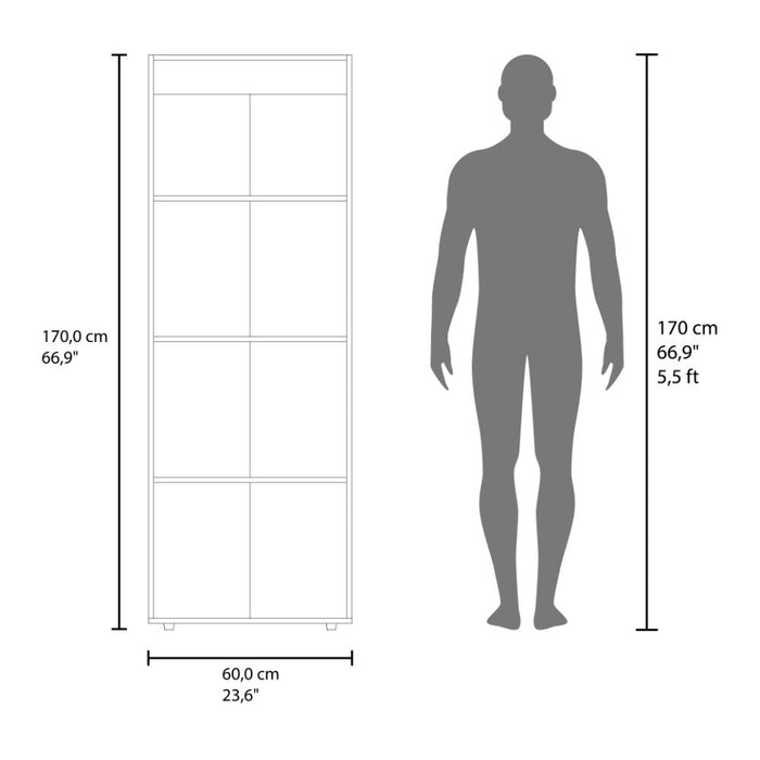 Closet Beico, Blanco Duqueza, con dos Puertas Abatibles y cuatro entrepaños