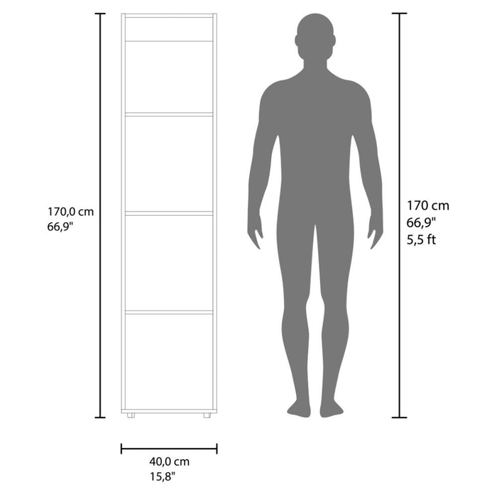 Closet Alma, Bardolino Y Blanco, Con espejo, Una puerta abatible y variedad de entrepaños  ZF