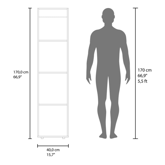 Closet Alma, Blanco Duqueza , Una puerta abatible y entrepaños para guardar ropa ZF