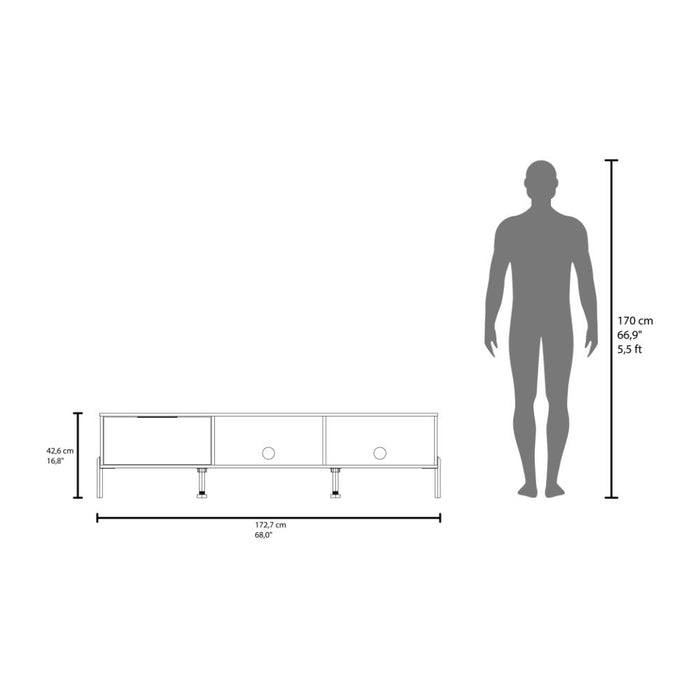 Mesa para TV Dorne, Kronos Fresno, con Puerta Abatible, para Televisor hasta 85" ZF
