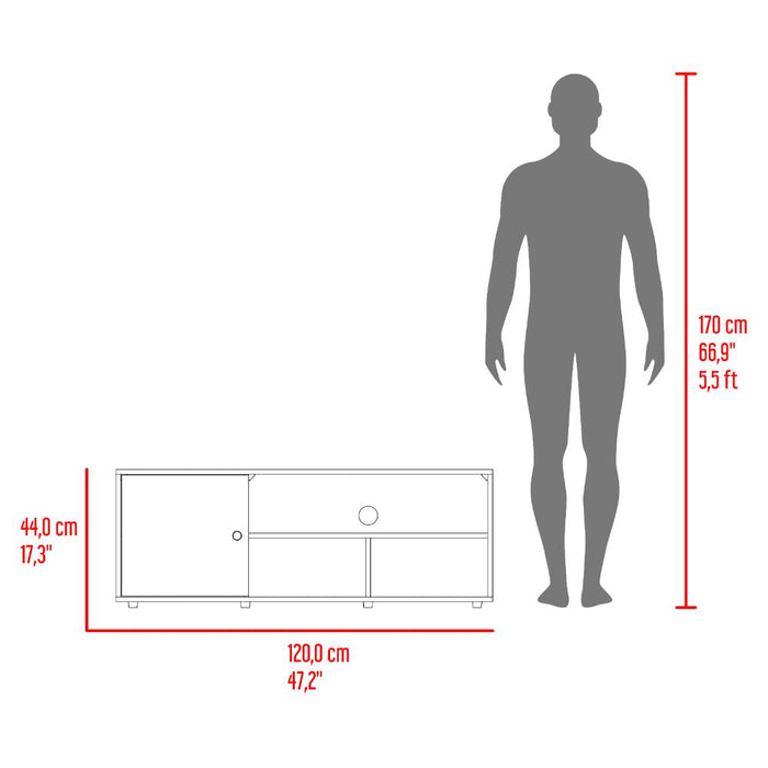 Mesa para TV Noah, Castaño y Blanco, para TV de hasta 55 Pulgadas