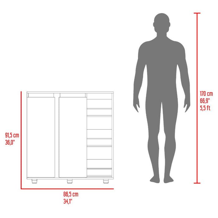 Zapatero Houck, Plata Oscuro y Nogal, con gran espacio para organizar zapatos
