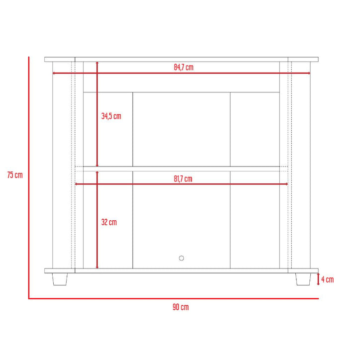 Mesa Para Tv Dustin, Wengue, Para Televisor de 40 Pulgadas