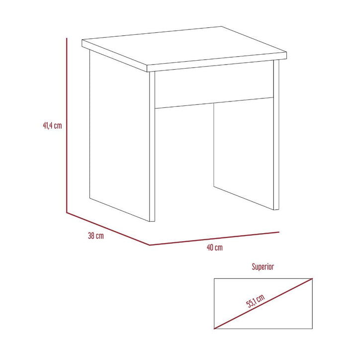 Mueble Tocador Wesley, Wengue y Fresno Europeo, con Cuatro Cajones Para Ubicar Maquillaje