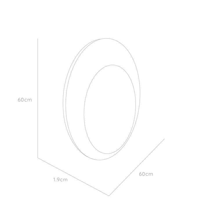 Espejo Circular Ary 60, Diseño Moderno