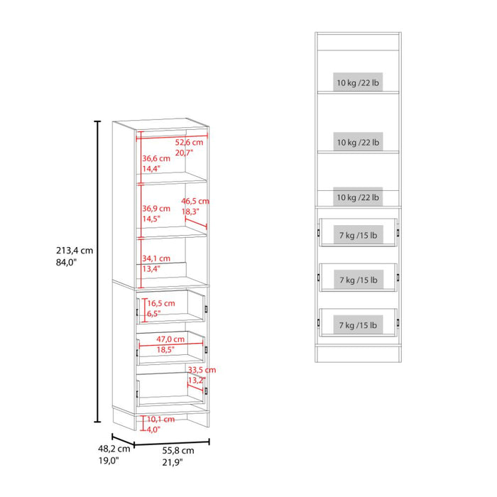 Closet  Eco, Kronos Blanco, Con tres entrepaños y tres cajones amplios para organizar ropa ZF