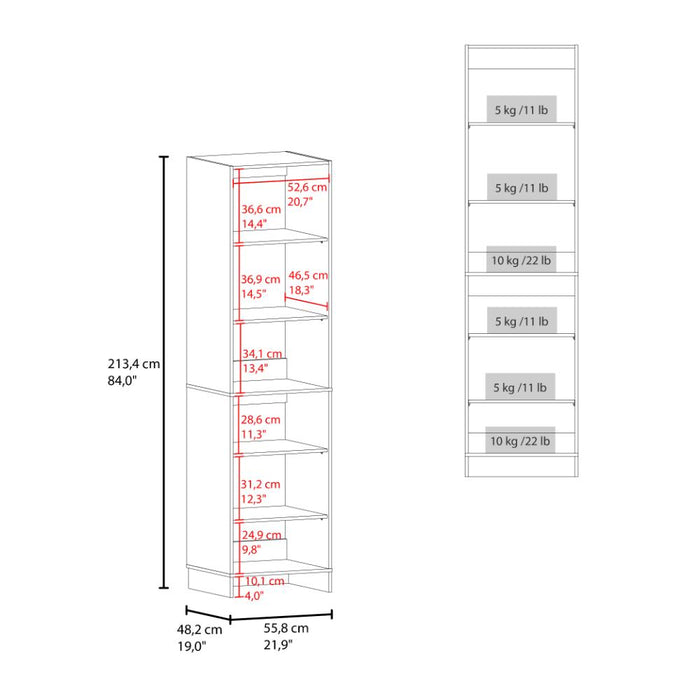 Closet Eco, Kronos Blanco, Con variedad de entrepaños, sin puertas ZF