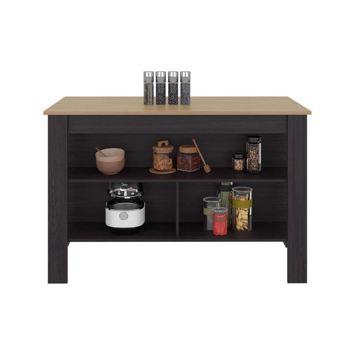 Barra de Cocina Cala, Kronos Wengue y Kronos Fresno, Con amplia superficie en la mesa ZF