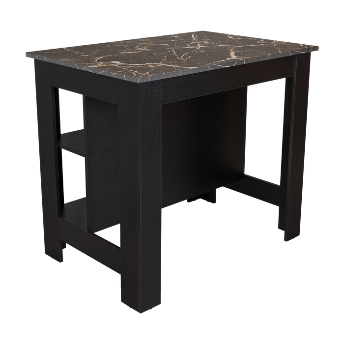 Barra de Cocina Cala, Wengue Y Mamba, Con amplia superficie en la mesa