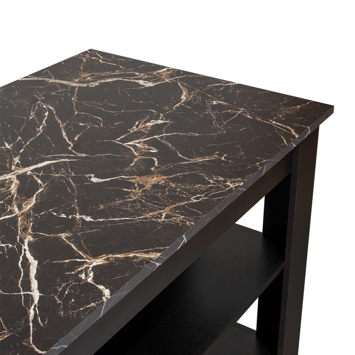 Barra de Cocina Cala, Wengue Y Mamba, Con amplia superficie en la mesa