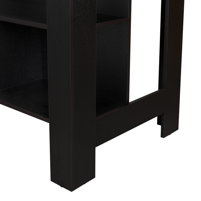 Barra de Cocina Cala, Wengue Y Mamba, Con amplia superficie en la mesa