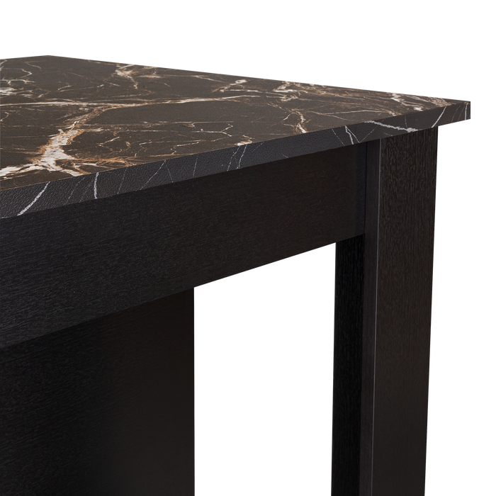 Barra de Cocina Cala, Wengue Y Mamba, Con amplia superficie en la mesa