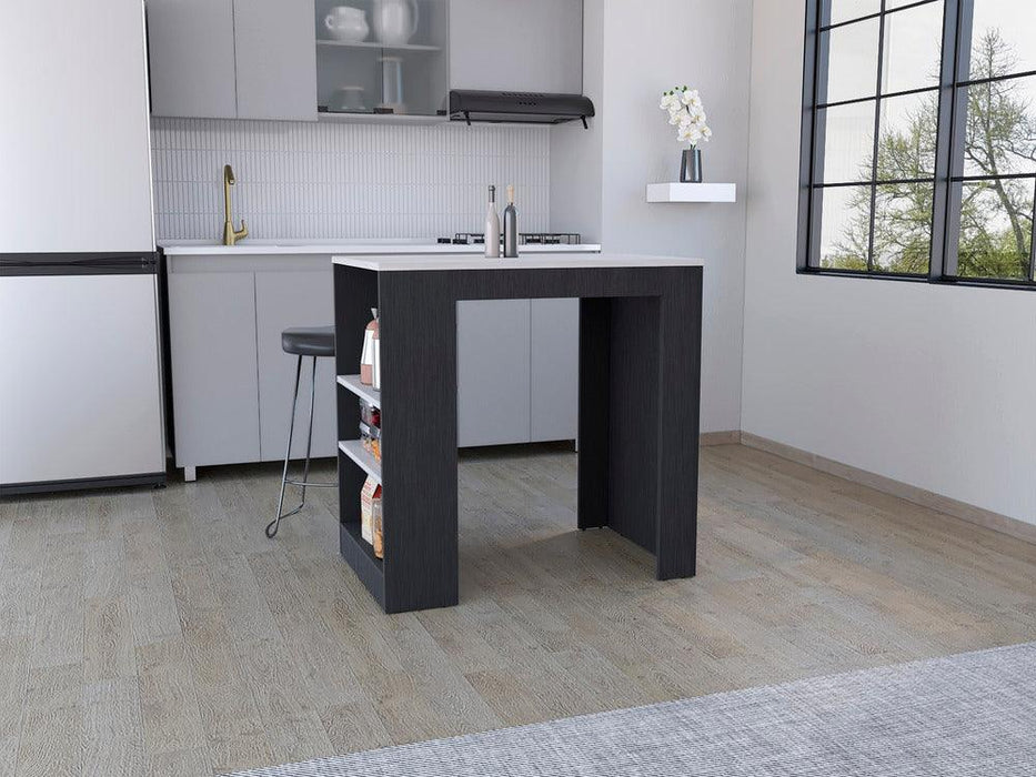 Barra de Cocina Victory, wengue, con Rodachines ZF